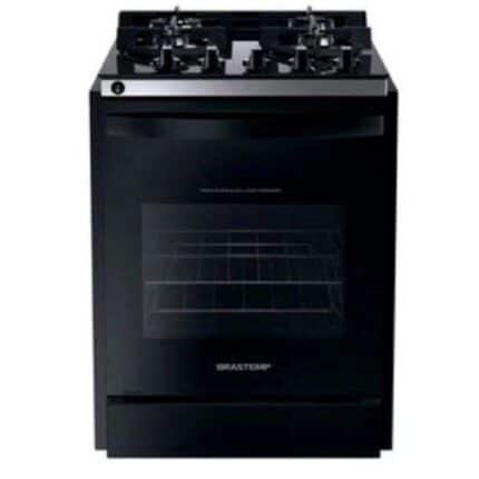 Fogão De Embutir Brastemp 4 Bocas Bivolt Preto Byo4xaeuna